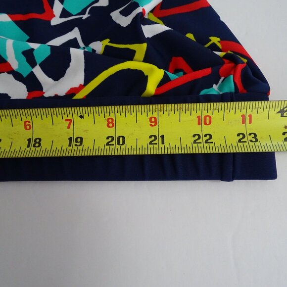 Catalina Swim Tankini Top Women Plus Size 2X 18W 20W Blue Multicolor Geometric - Picture 9 of 10